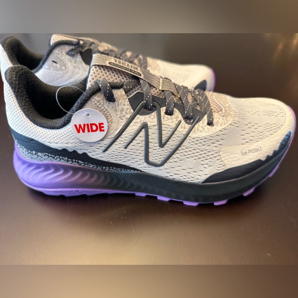New Balance Women's Grey and Purple Running Shoes - Wide - Picture 8 of 8